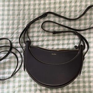 Polene Half Moon Smooth Leather